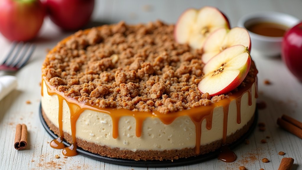 apple crisp cheesecake delight