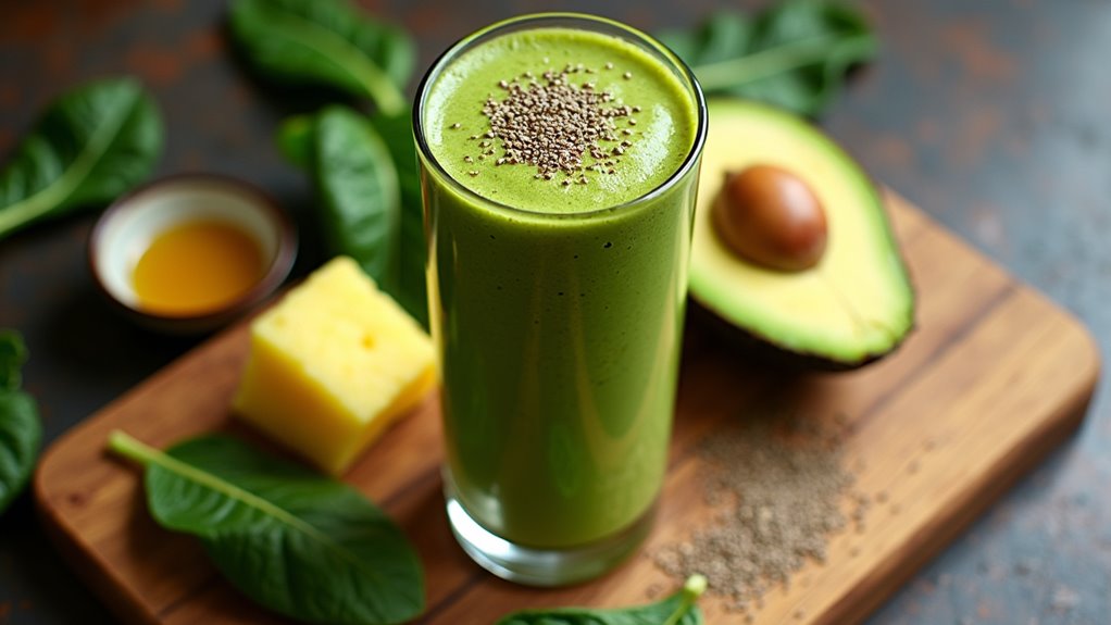 avocado spinach pineapple smoothie