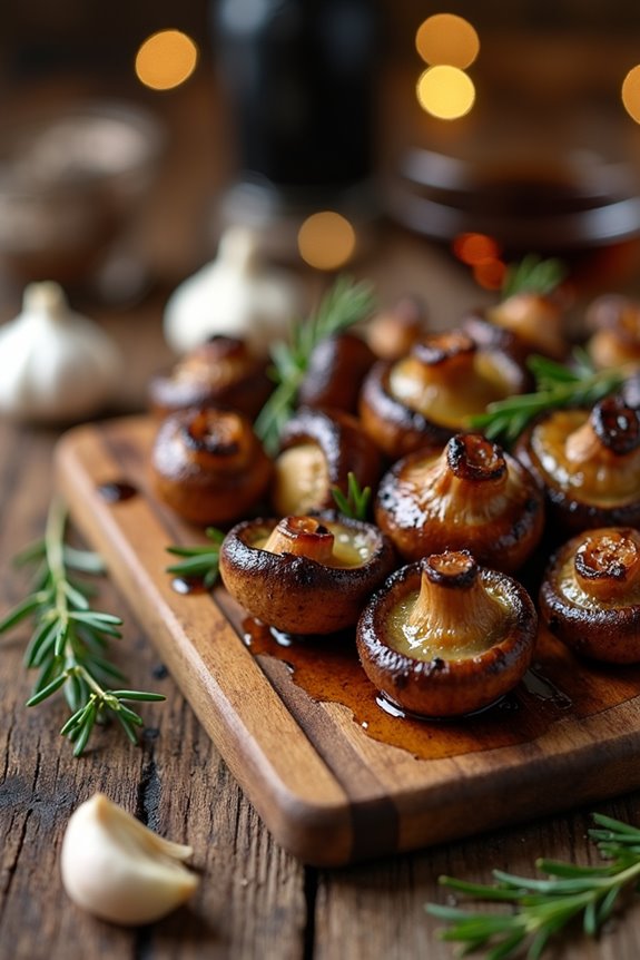 balsamic soy garlic mushrooms