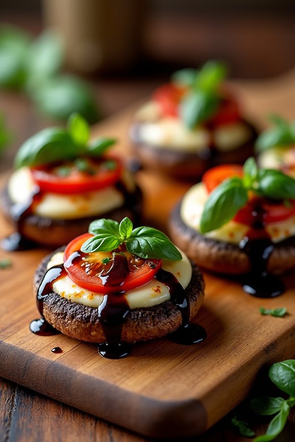 caprese stuffed mushrooms recipe