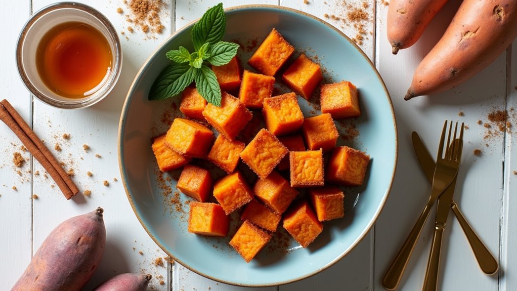cinnamon infused sweet potato bites