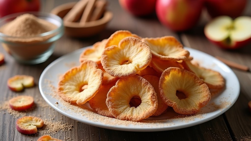 cinnamon sugar apple chips