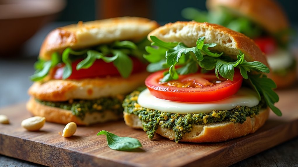 comforting chicken pesto sandwich