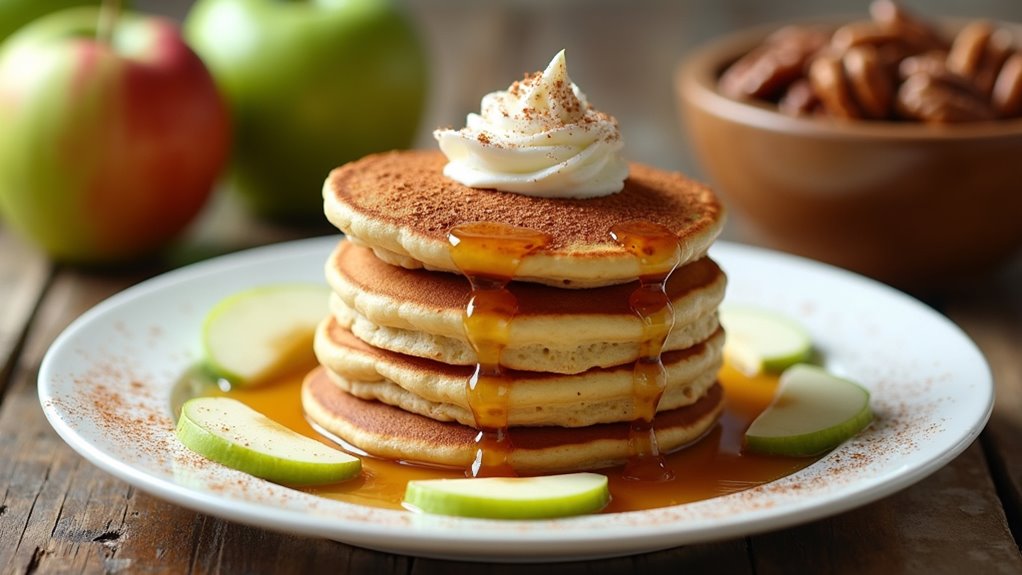 cozy apple cinnamon pancakes