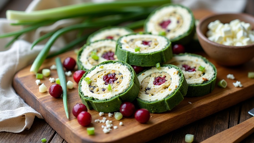 cranberry feta pinwheel recipe