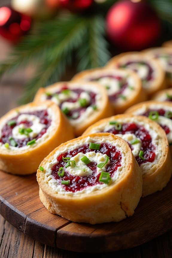 cranberry feta pinwheels recipe