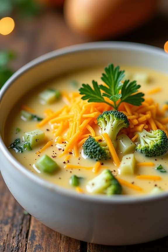 creamy broccoli cheese soup