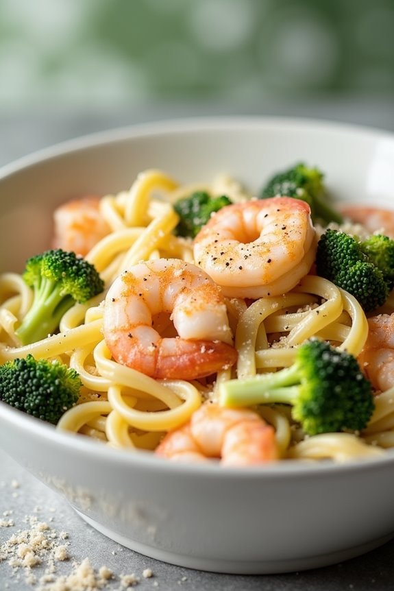 creamy shrimp alfredo pasta