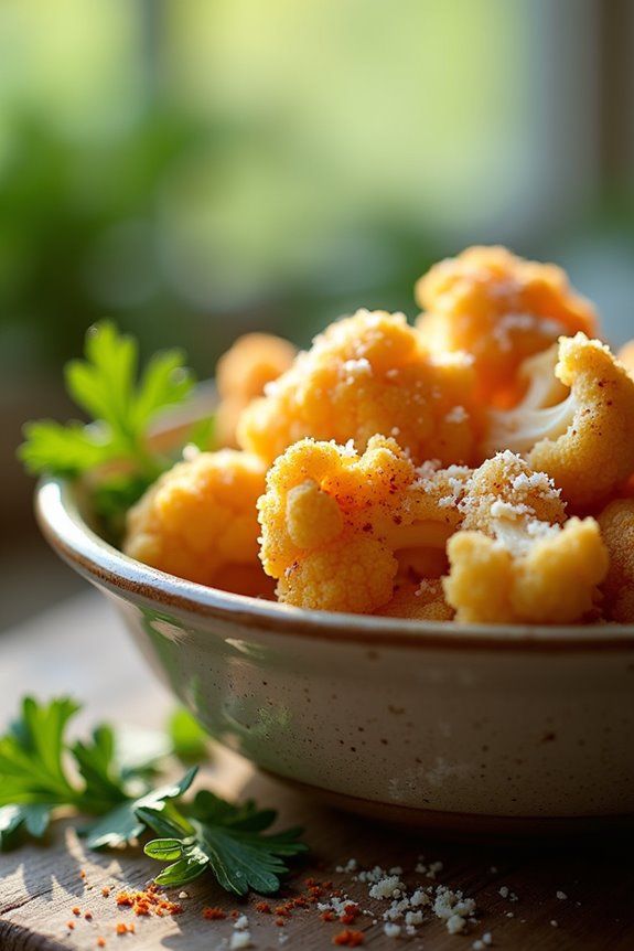 crispy parmesan roasted cauliflower