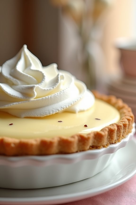 delicious creamy vanilla pie