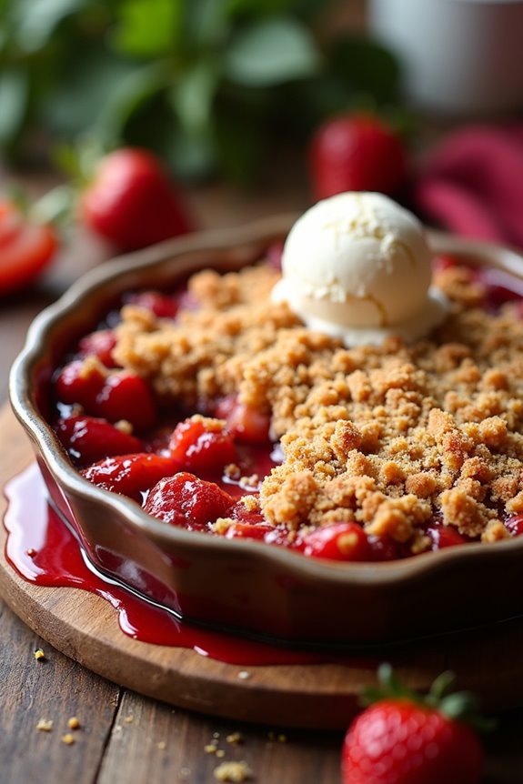 delicious strawberry rhubarb dessert