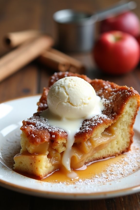 delightful apple cinnamon pudding