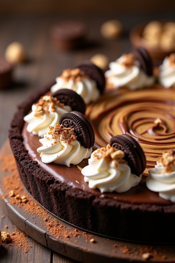 delightful chocolate peanut butter pie