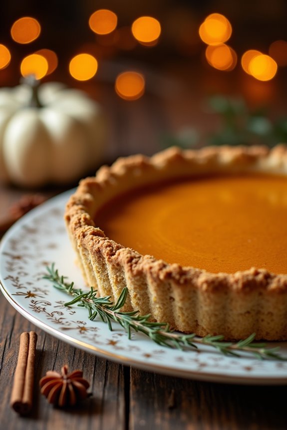 delightful pumpkin pie baking