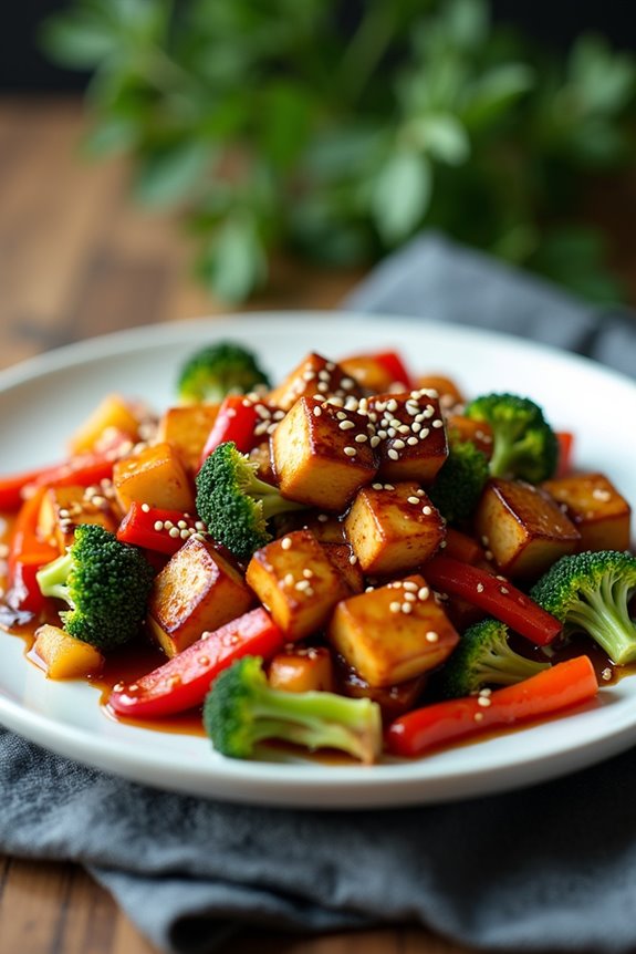 delightful teriyaki tofu stir fry