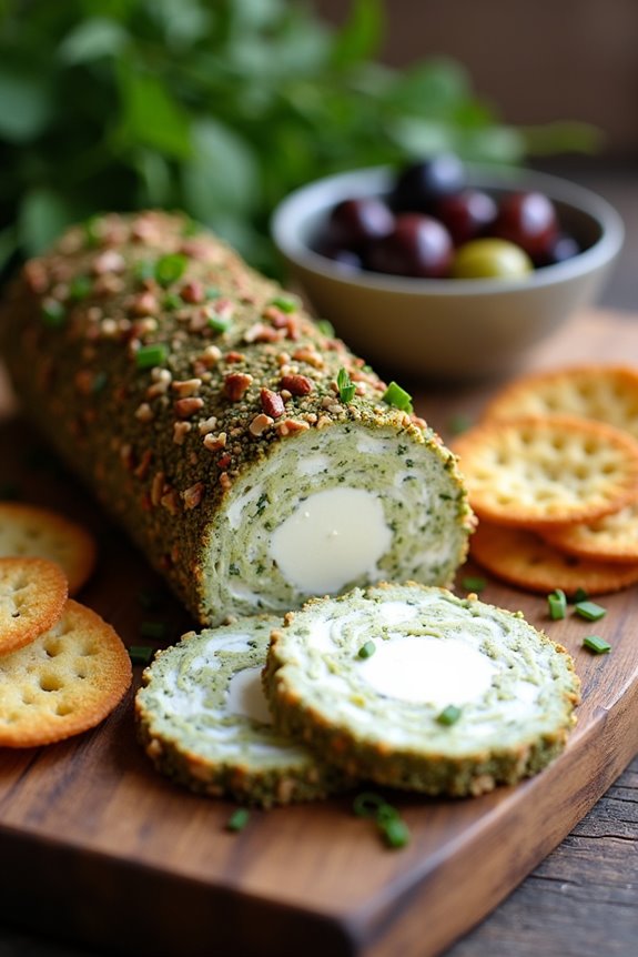 garlic herb cheese log