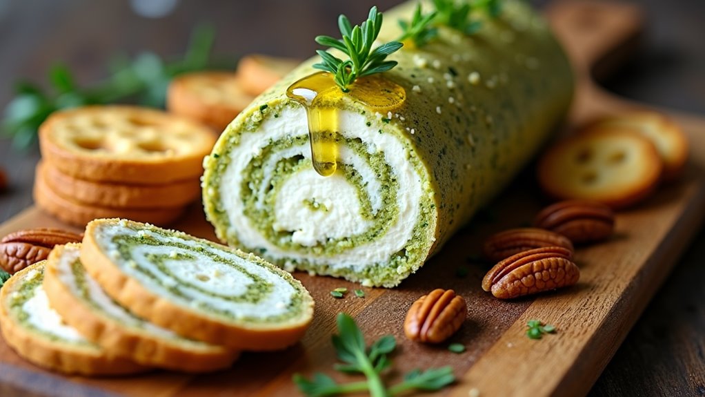 garlic herb cheese log