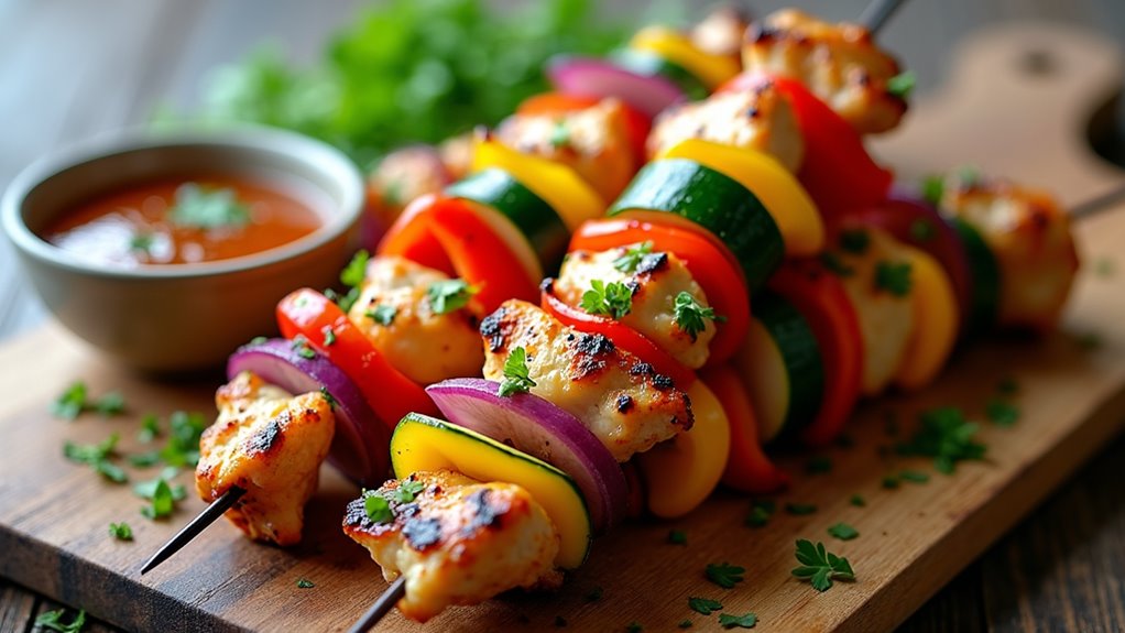 grilled chicken and vegetables