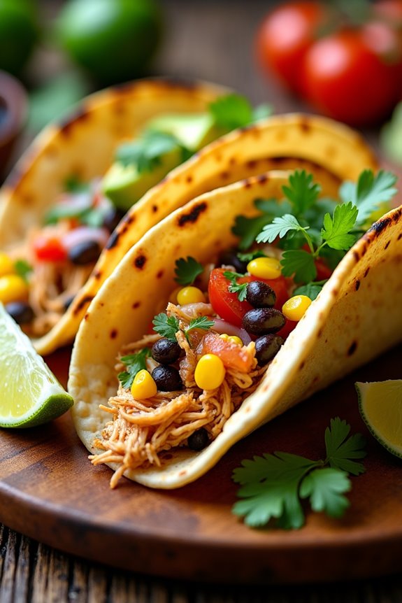 healthy crockpot chicken tacos
