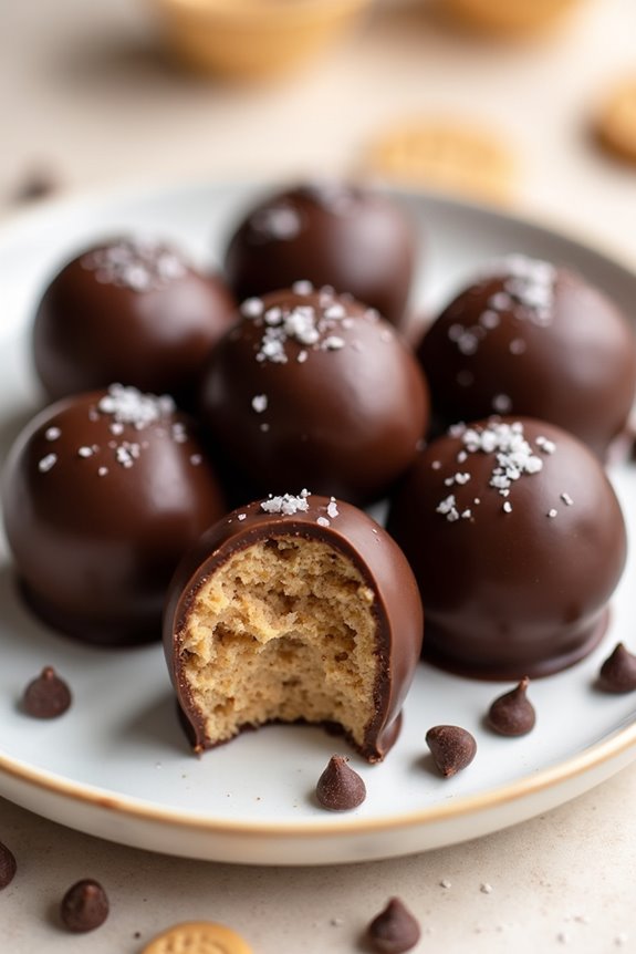 homemade chocolate chip truffles