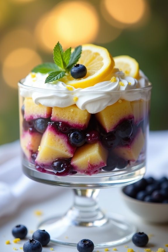 layered blueberry lemon delight