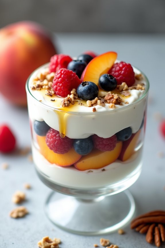 layered greek yogurt parfait