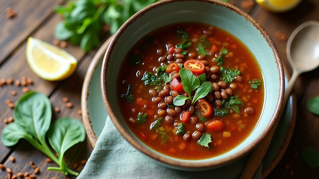 lentil soup with spinach