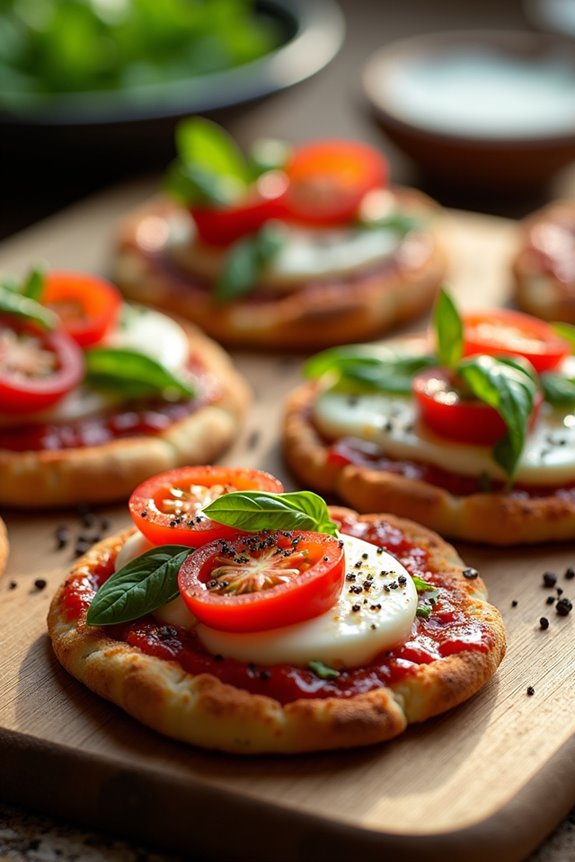 mini caprese pizzas recipe