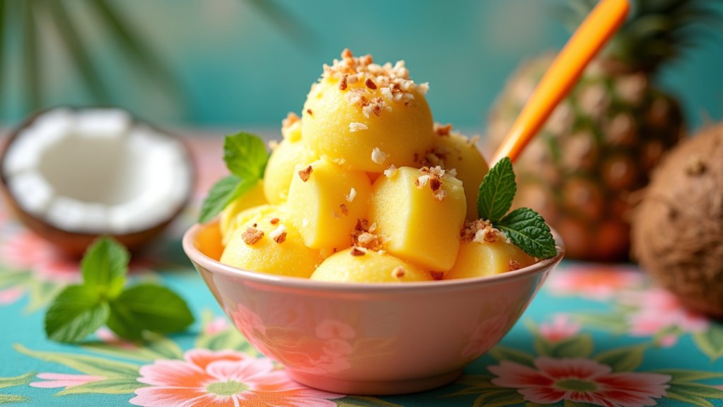 pineapple coconut sorbet recipe