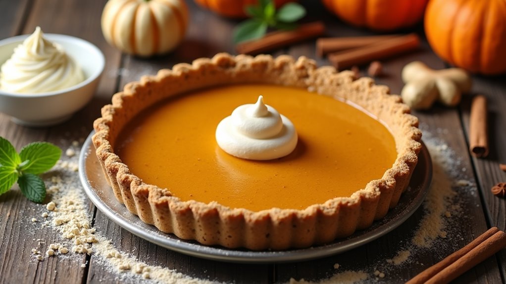 pumpkin pie with graham crust