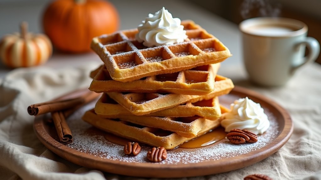 pumpkin spice waffles recipe