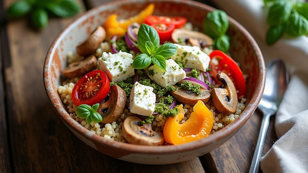 quinoa bowl with roasted veggies