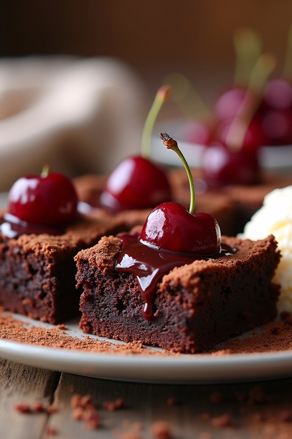 roasted cherry brownies recipe