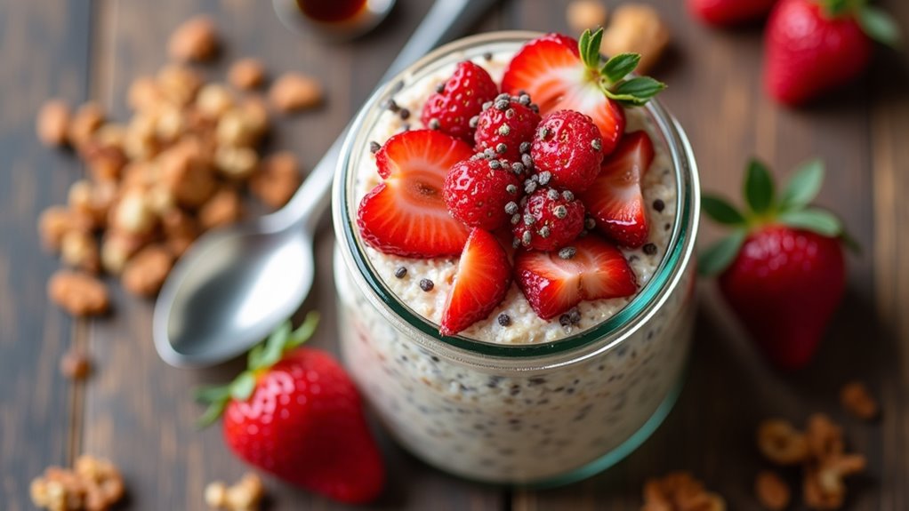 strawberry chia seed oatmeal