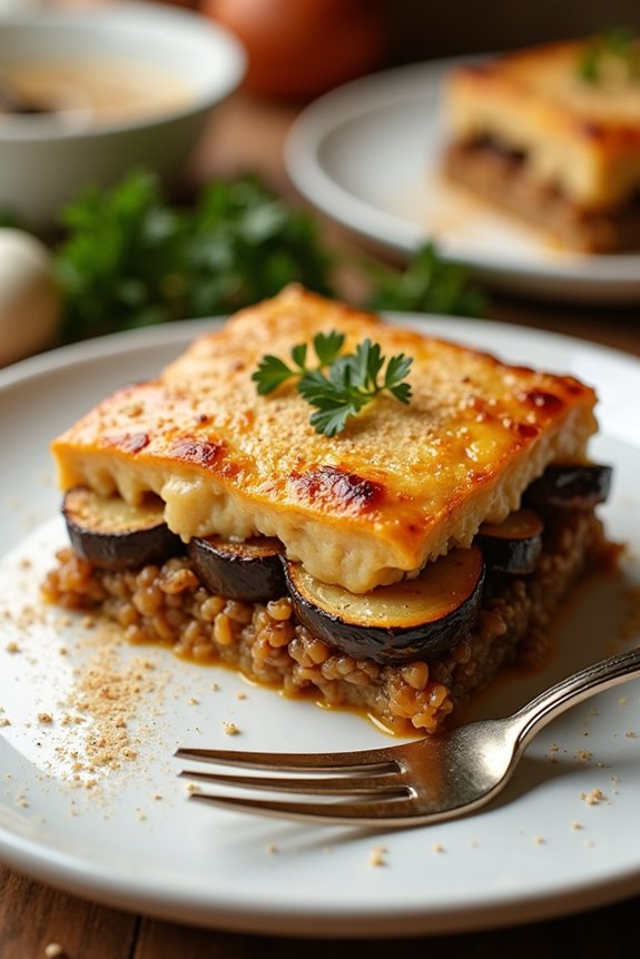 vegetarian moussaka cooking instructions