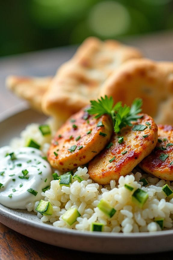baked chicken tzatziki rice