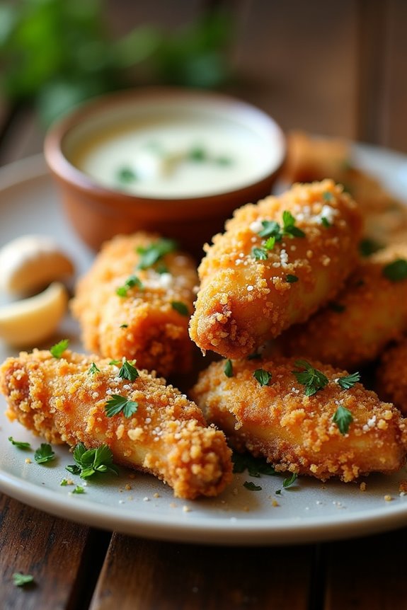 baked garlic parmesan wings