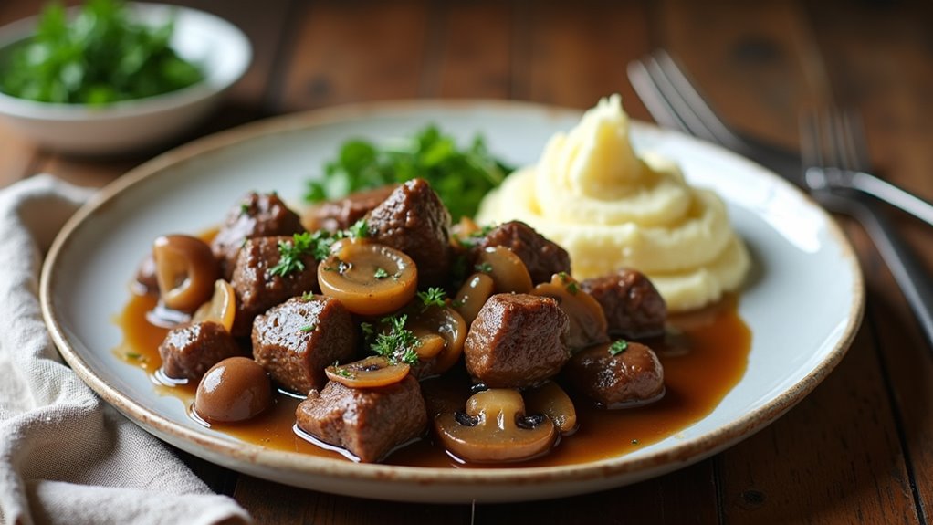 beef tips mushroom gravy