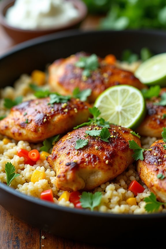 chicken rice taco skillet