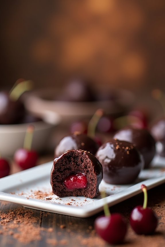 chocolate brownie cherry bombs