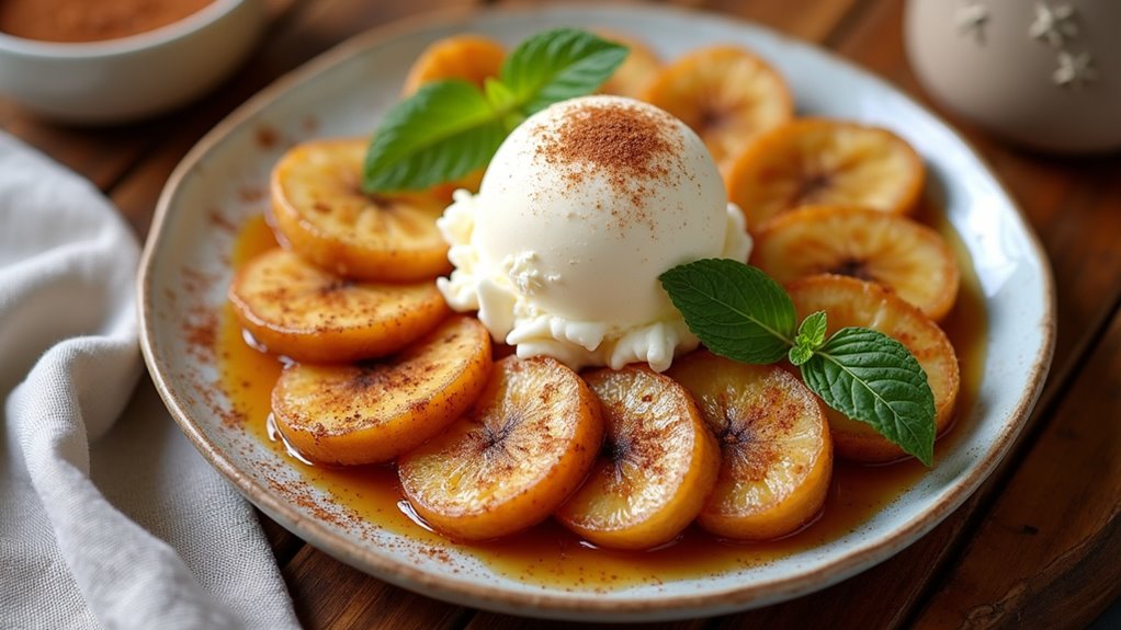 cinnamon pan fried bananas