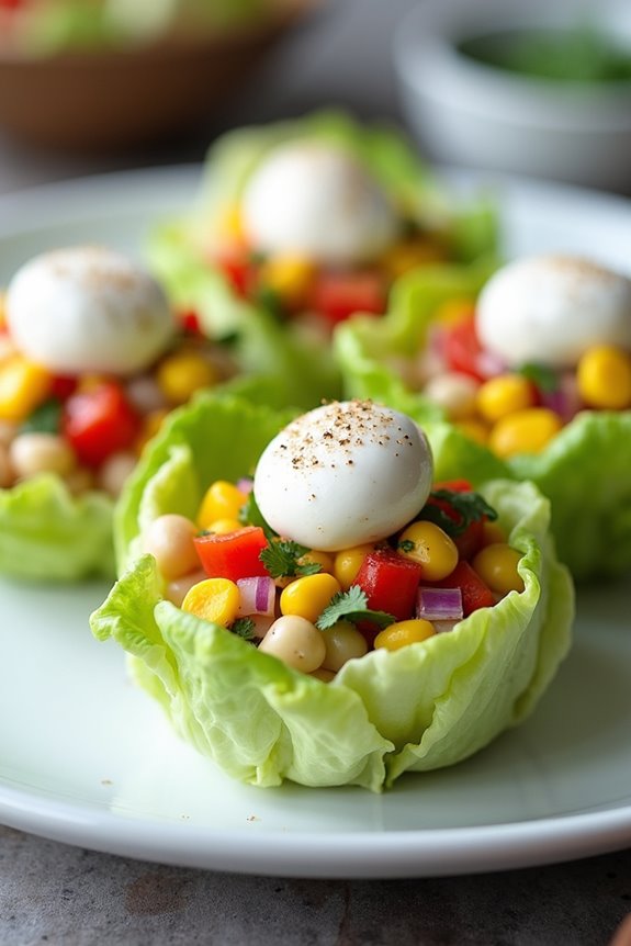 colorful mini salad cakes
