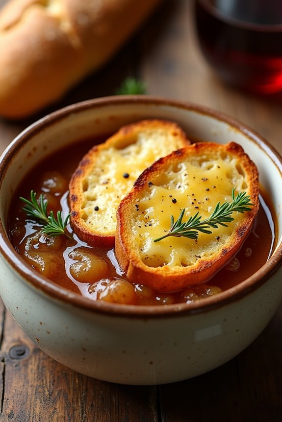 cozy crockpot french onion soup