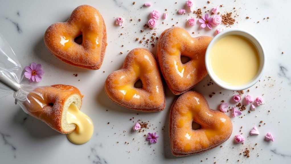 creamy cr me br l e donuts