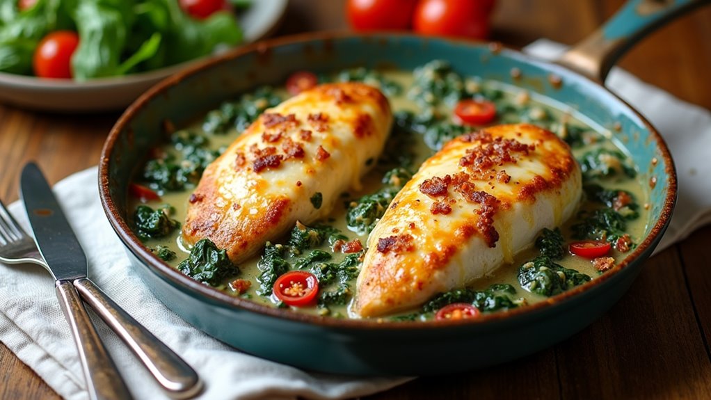 creamy spinach bacon chicken