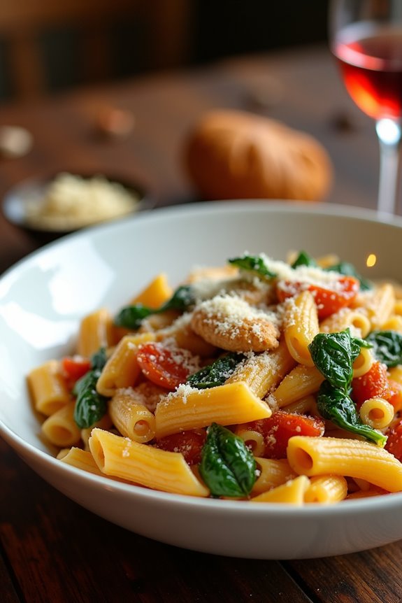 creamy tuscan chicken pasta