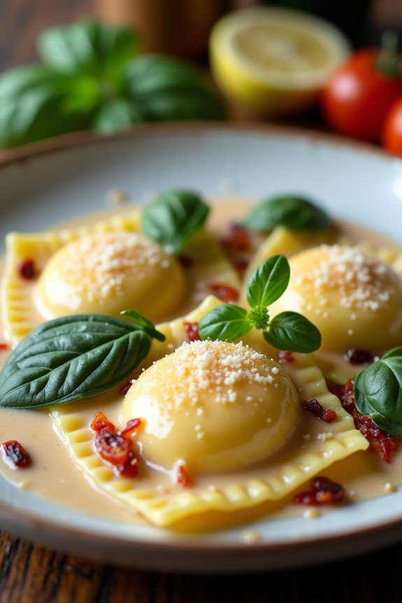 creamy tuscan ravioli recipe