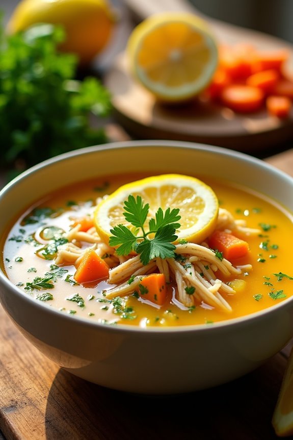 crockpot lemon chicken soup