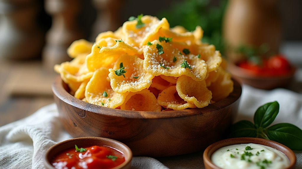 crunchy flavorful pasta snack
