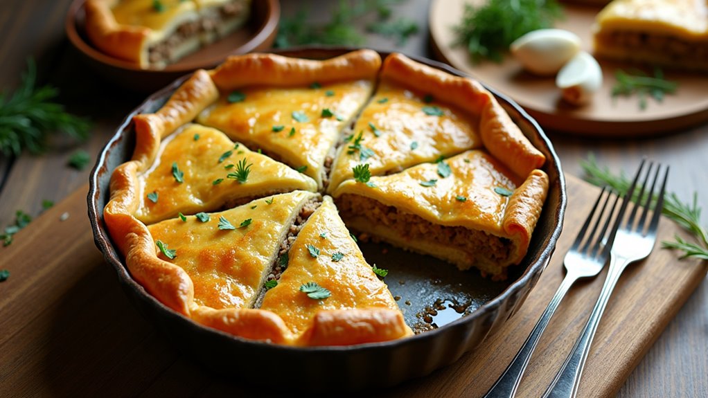 delectable greek meat pie